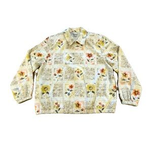 💕 Women’s Alfred Dunner long sleeve floral lightweight jacket in size 14
